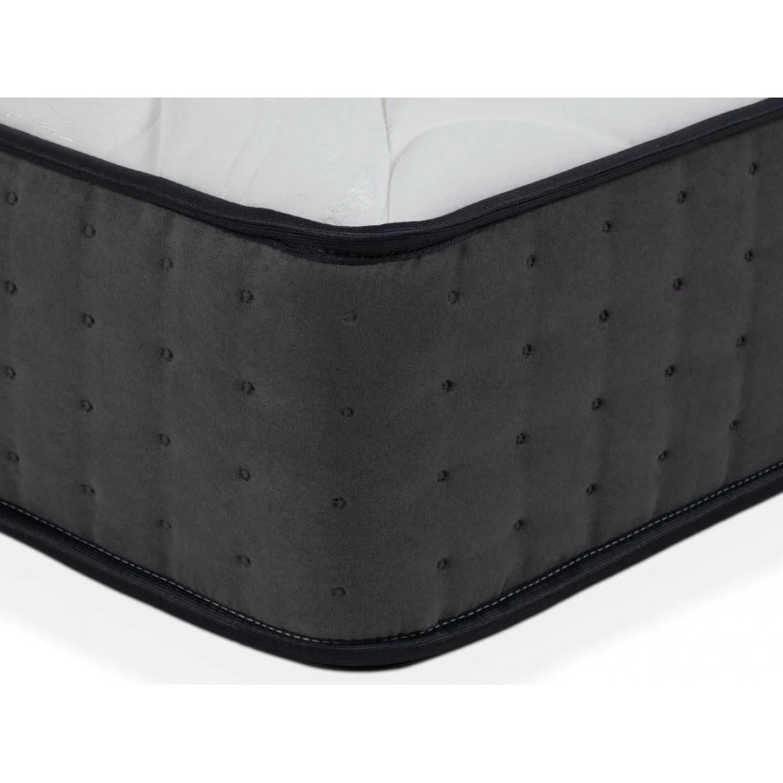 Vente-unique Ensemble Sommier Déco En Kit + Matelas Ressorts Ensachés 5 Zones Acc... – Image 2