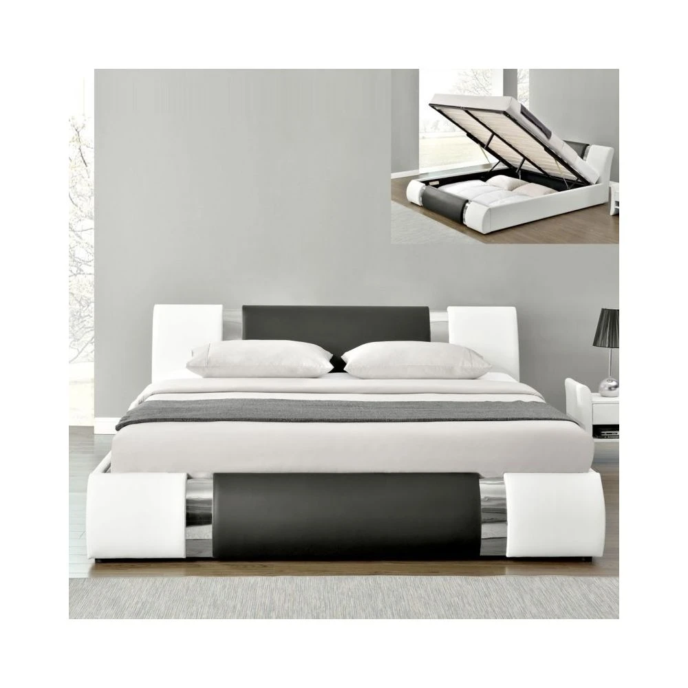 Meubler Design Lit Coffre + Matelas 160 ATLANTIC – Image 2