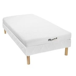Vente-unique Ensemble Sommier + Matelas Mousse 7 Zones 25kg/m3 STELO KIDS ép.12cm ...