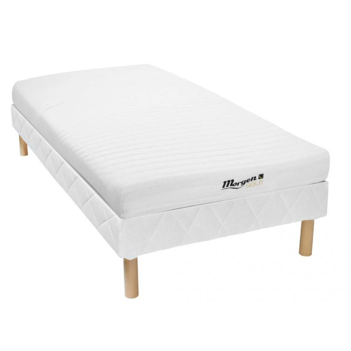 Vente-unique Ensemble Sommier + Matelas Mousse 7 Zones 25kg/m3 STELO KIDS ép.12cm ...