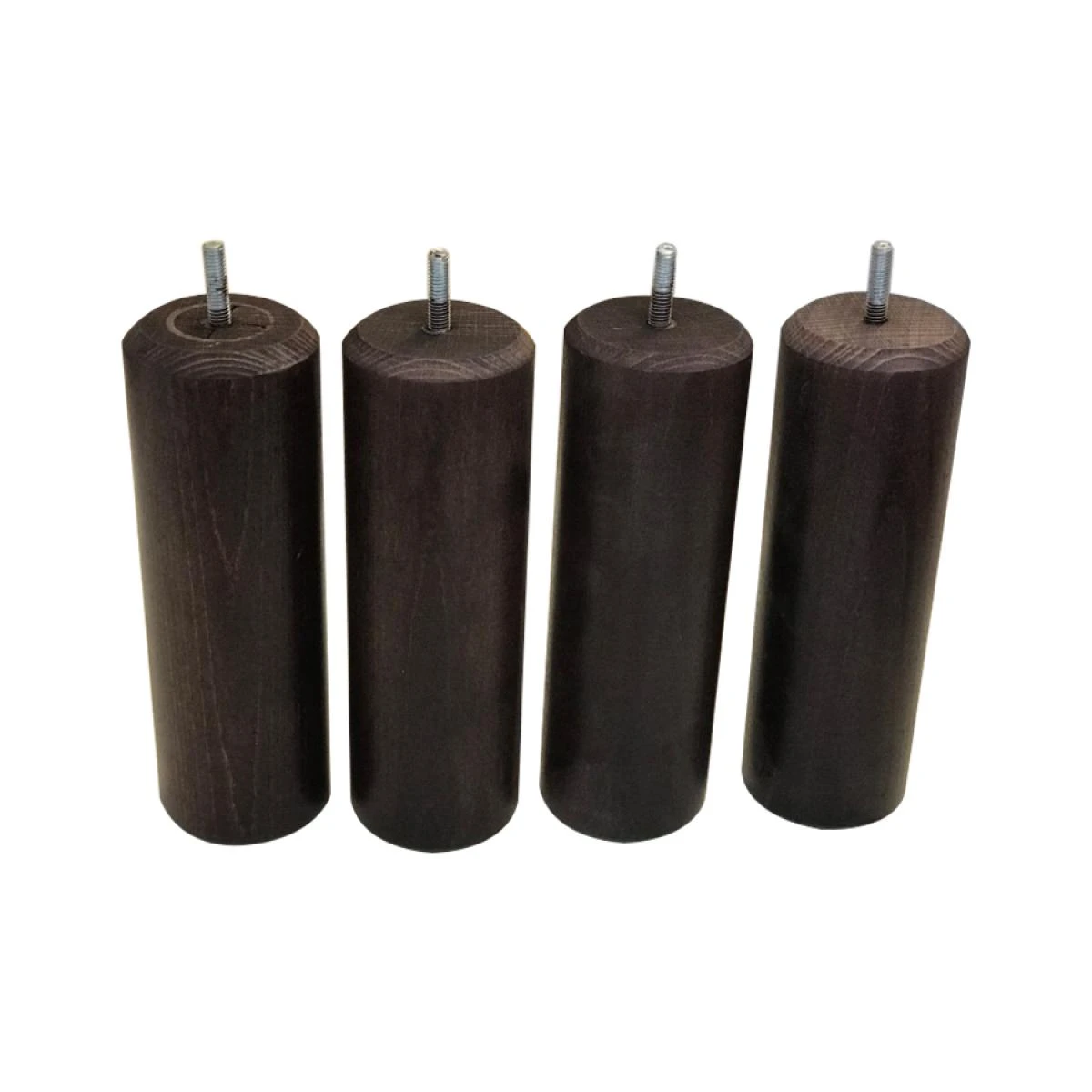 Avenue Literie Jeu De 4 Pieds Bois Acajou H 17 Cm