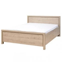 Altobuy LETTY - Lit 140x190cm Avec Tête De Lit Aspect Bois Clair
