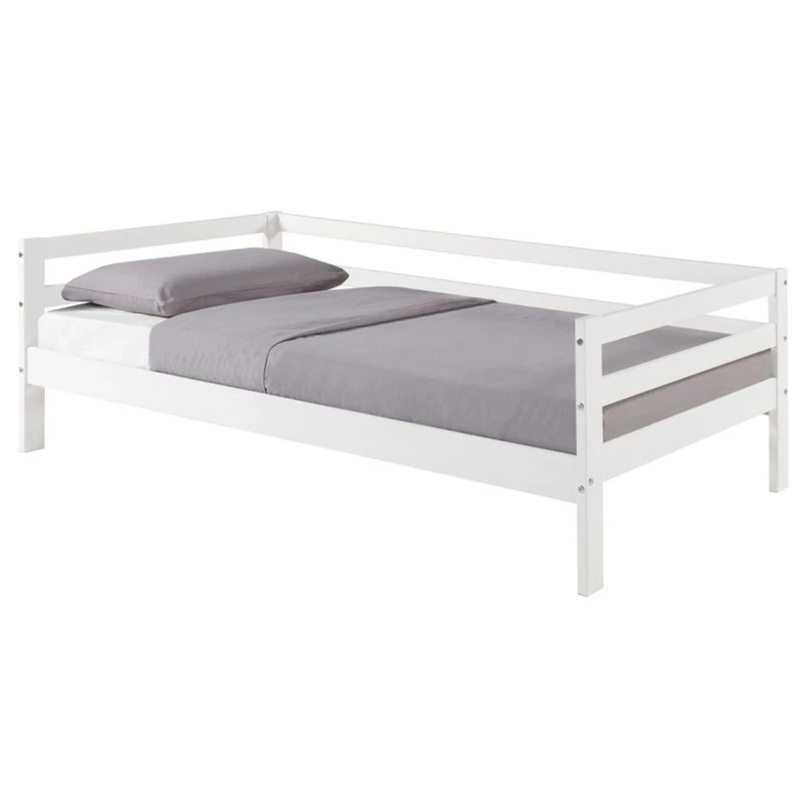 BUT Lit Banquette 90x190 Cm BLOOM Blanc