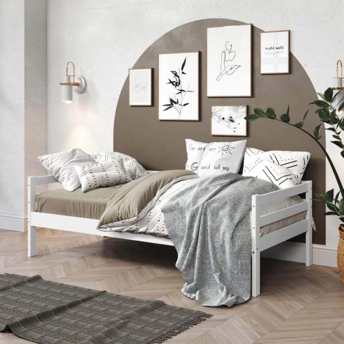 BUT Lit Banquette 90x190 Cm BLOOM Blanc – Image 2