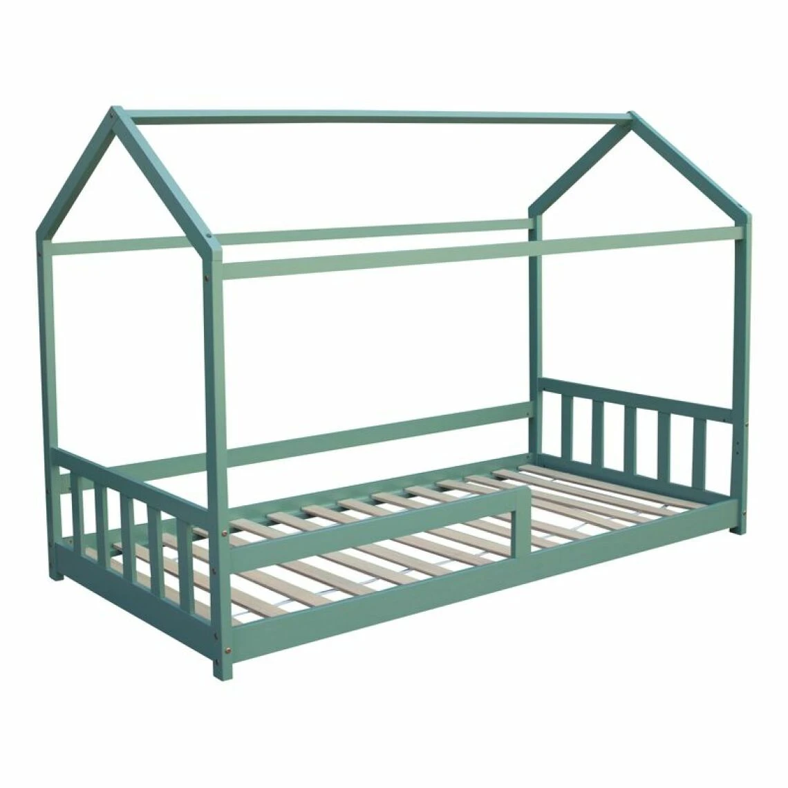BUT Lit Cabane HUTTY 90x190 Cm Vert
