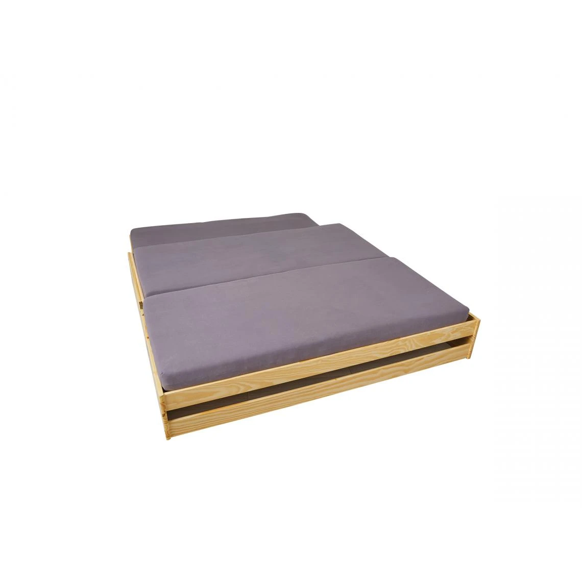 ALTER Lit Simple Convertible En Trois Lits, En Pin Naturel, 90x200 Cm – Image 4