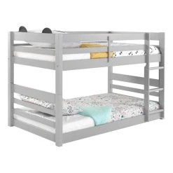 BUT Lits Superposés 2x90x190 Cm BLOOM Gris