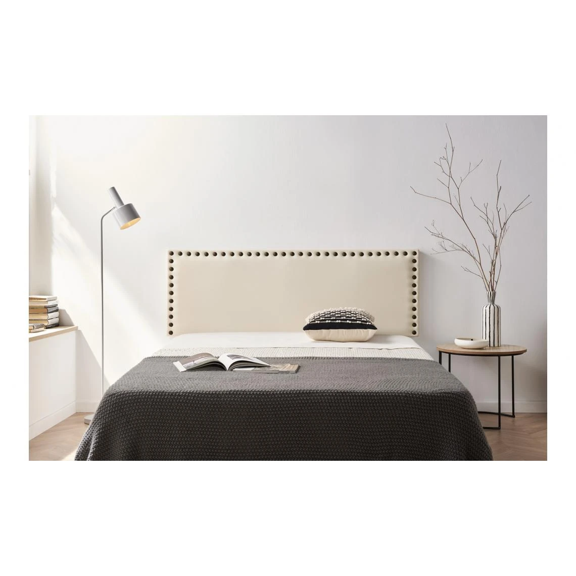 MOONIA-TÊTE DE LIT TAPISSÉE MODENA SIMILI CUIR 145 X 55 X 8 Cm – Image 2