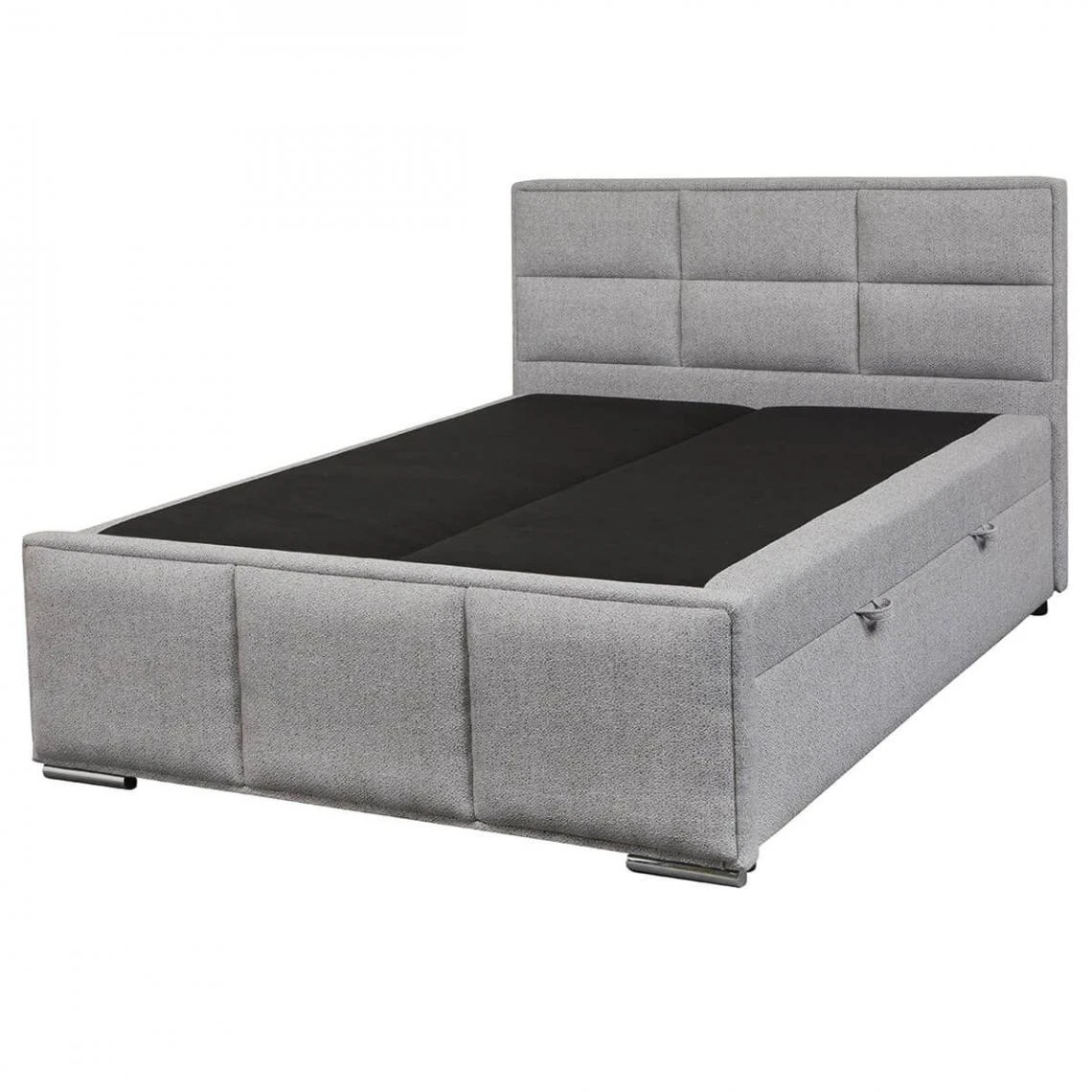 Altobuy MYLIS - Lit-Coffre Boxspring 160x200cm Eco Tissu Gris