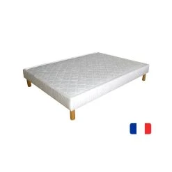 Promo Matelas Sommier Tapissier Cuvette à Ressorts 90x190