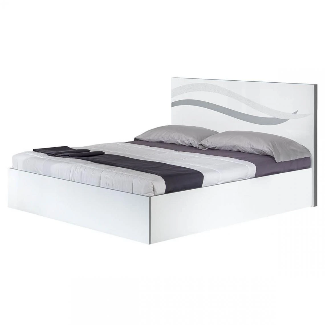 Altobuy SAVERIA BLANCHE - Lit 160x200cm Avec TĂȘte De Lit