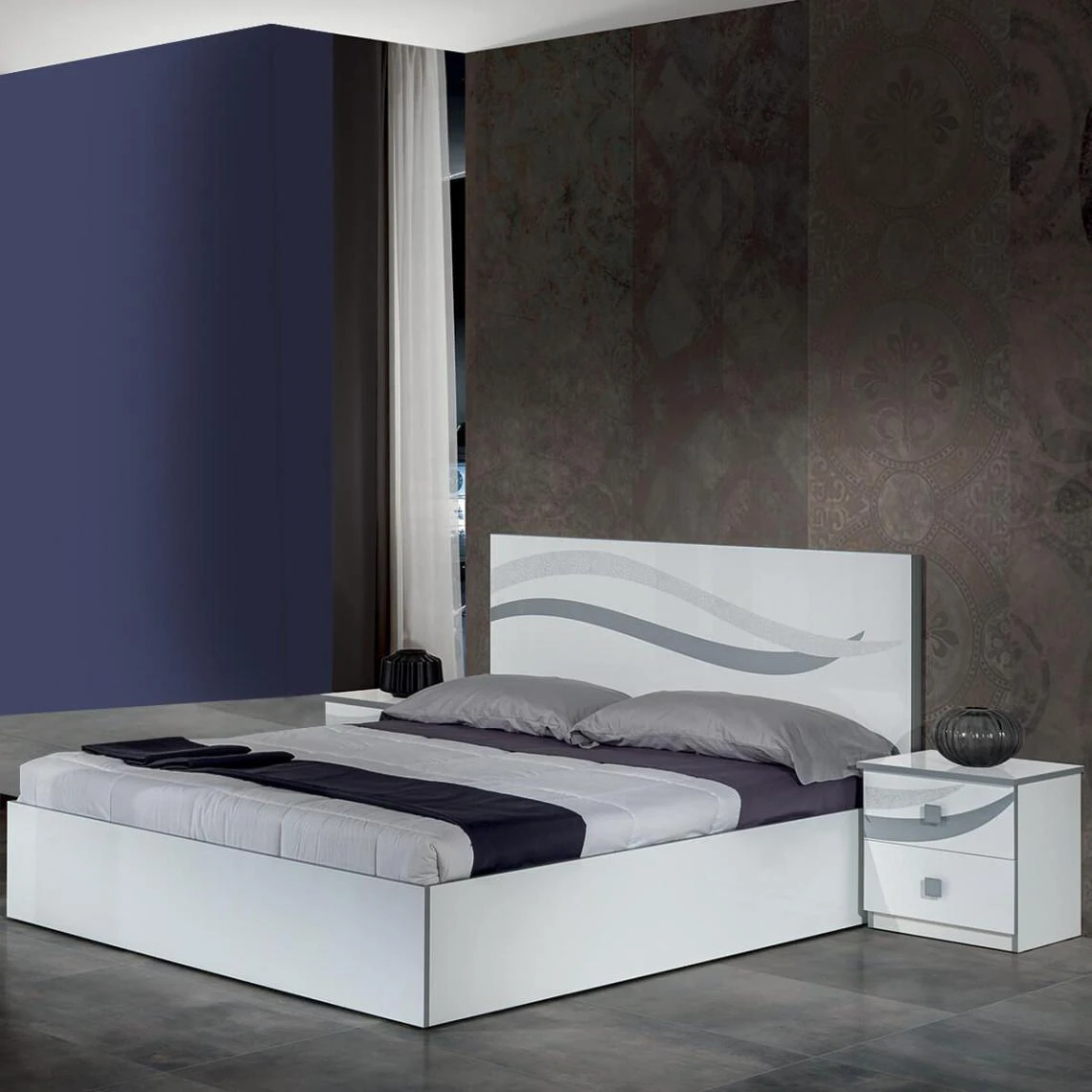 Altobuy SAVERIA BLANCHE - Lit 160x200cm Avec TĂȘte De Lit â Image 4