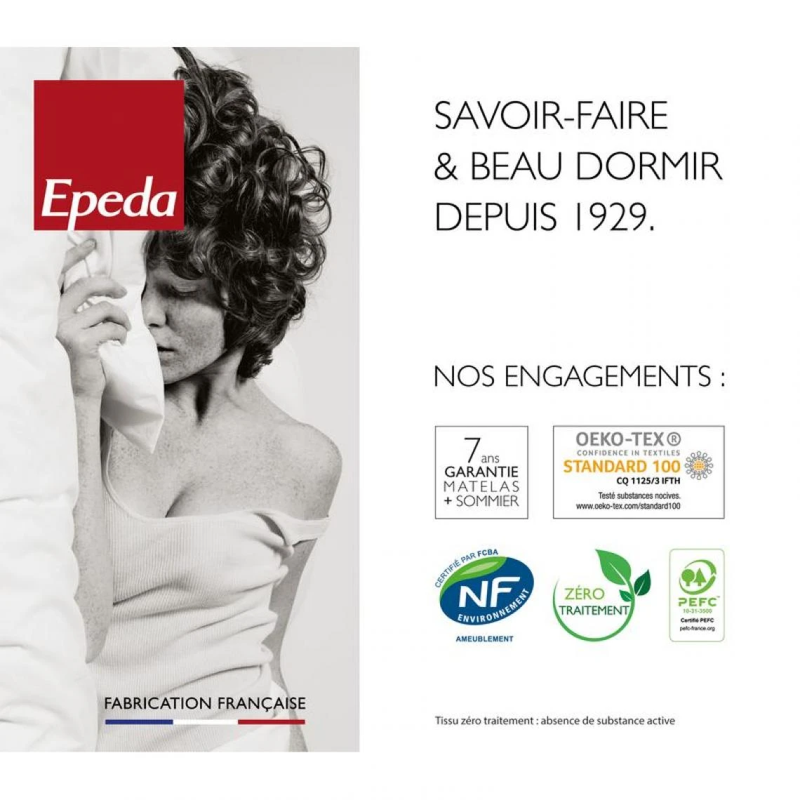 Sommier 140x190 Cm EPEDA MEDIUM EGERIE 2 – Image 5