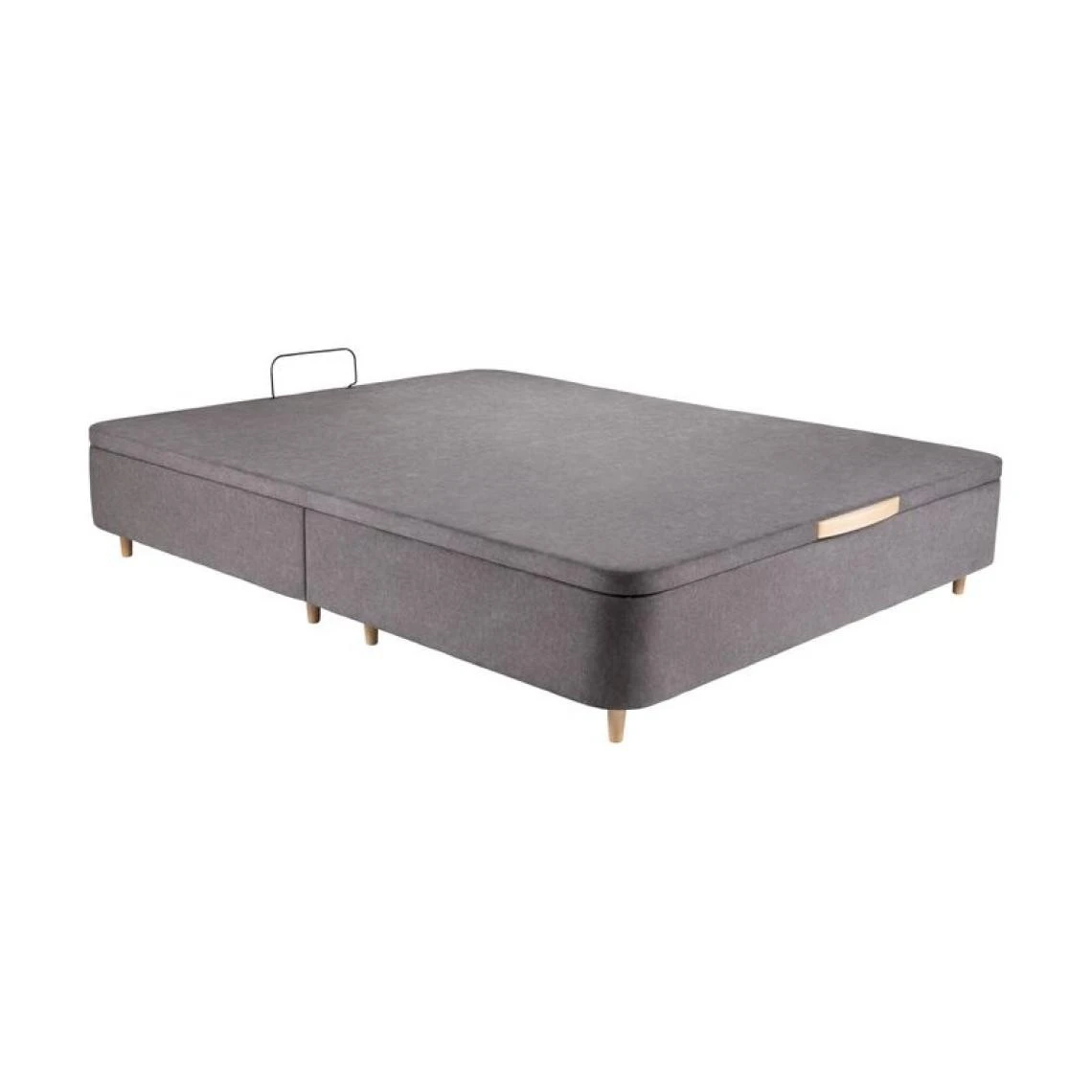 BUT Sommier Coffre 140x190 Cm HORIZON Gris