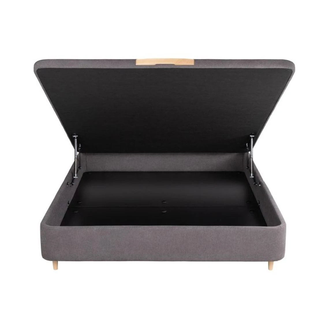 BUT Sommier Coffre 140x190 Cm HORIZON Gris â Image 3