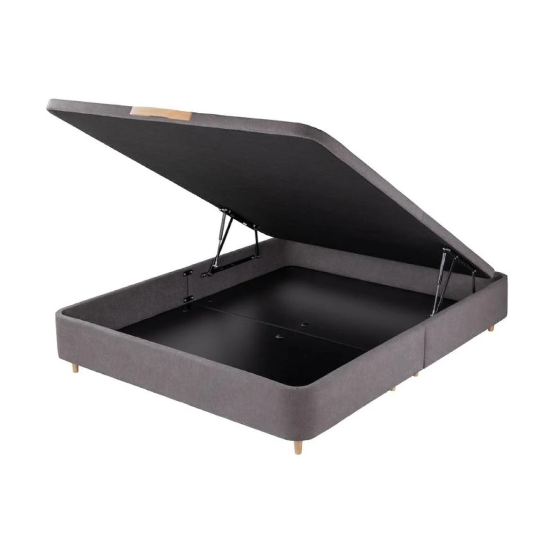 BUT Sommier Coffre 140x190 Cm HORIZON Gris â Image 4