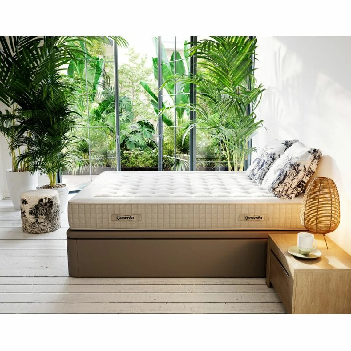 Sommier Coffre 160x200 Cm DREAMEA EDITION SONNY PU Taupe – Image 2