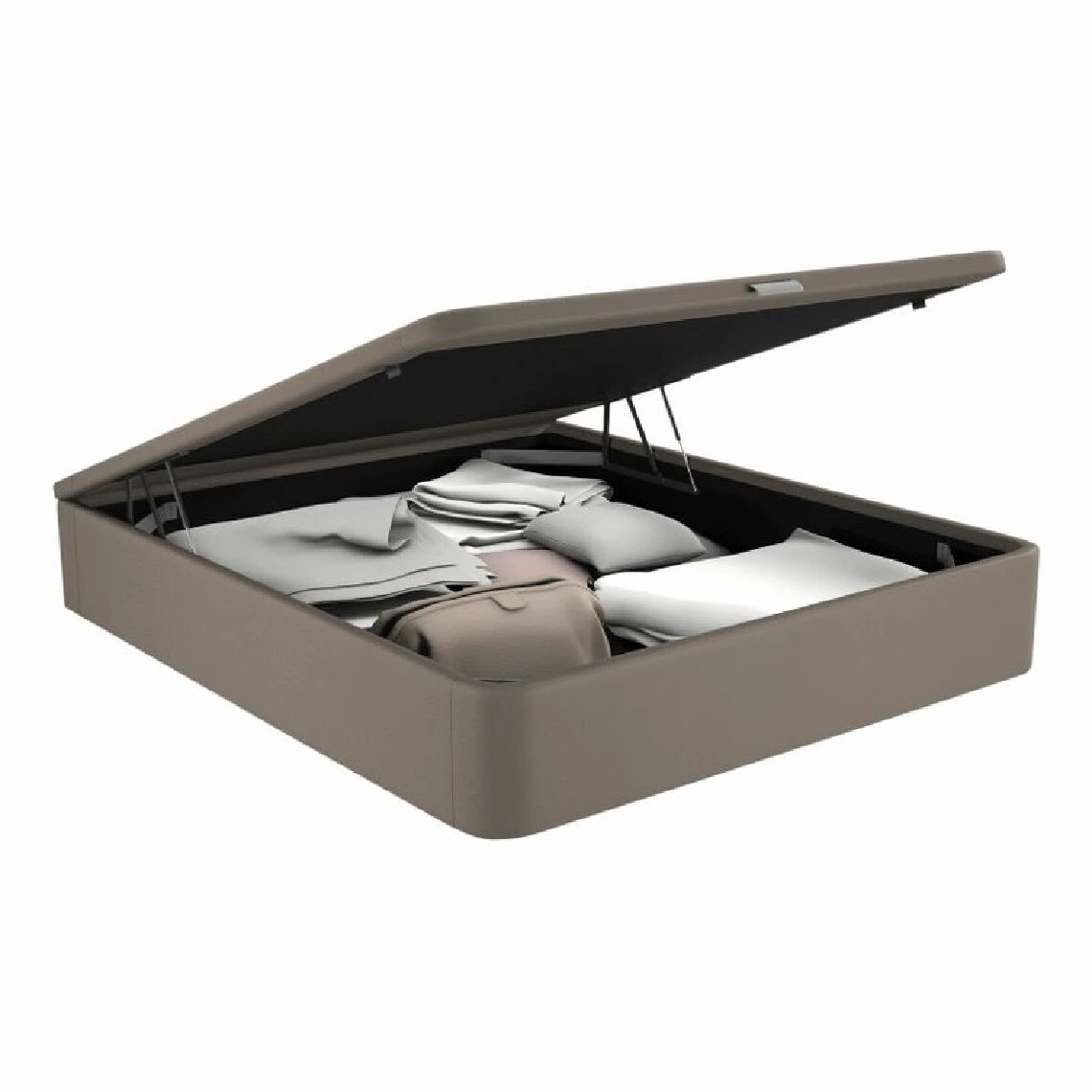Sommier Coffre 160x200 Cm DREAMEA EDITION SONNY PU Taupe – Image 5
