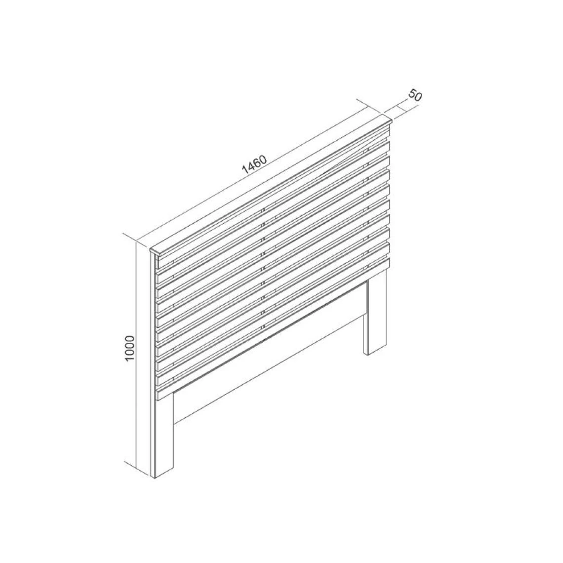 BUT Tête De Lit 146 Cm PISCO Vert Grisé. – Image 5