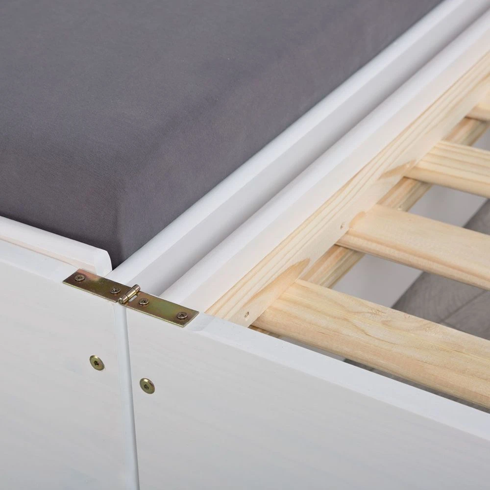 Altobuy Barbara - Lit 90x200 Cm Multifonction Vernis Blanc – Image 4