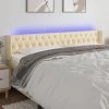 VidaXL Tête De Lit à LED Crème 183x16x78/88 Cm Tissu