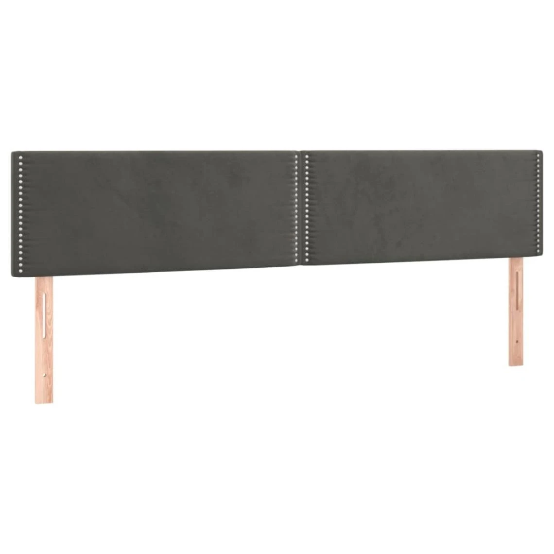 VidaXL Tête De Lit à LED Gris Foncé 180x5x78/88 Cm Velours – Image 3
