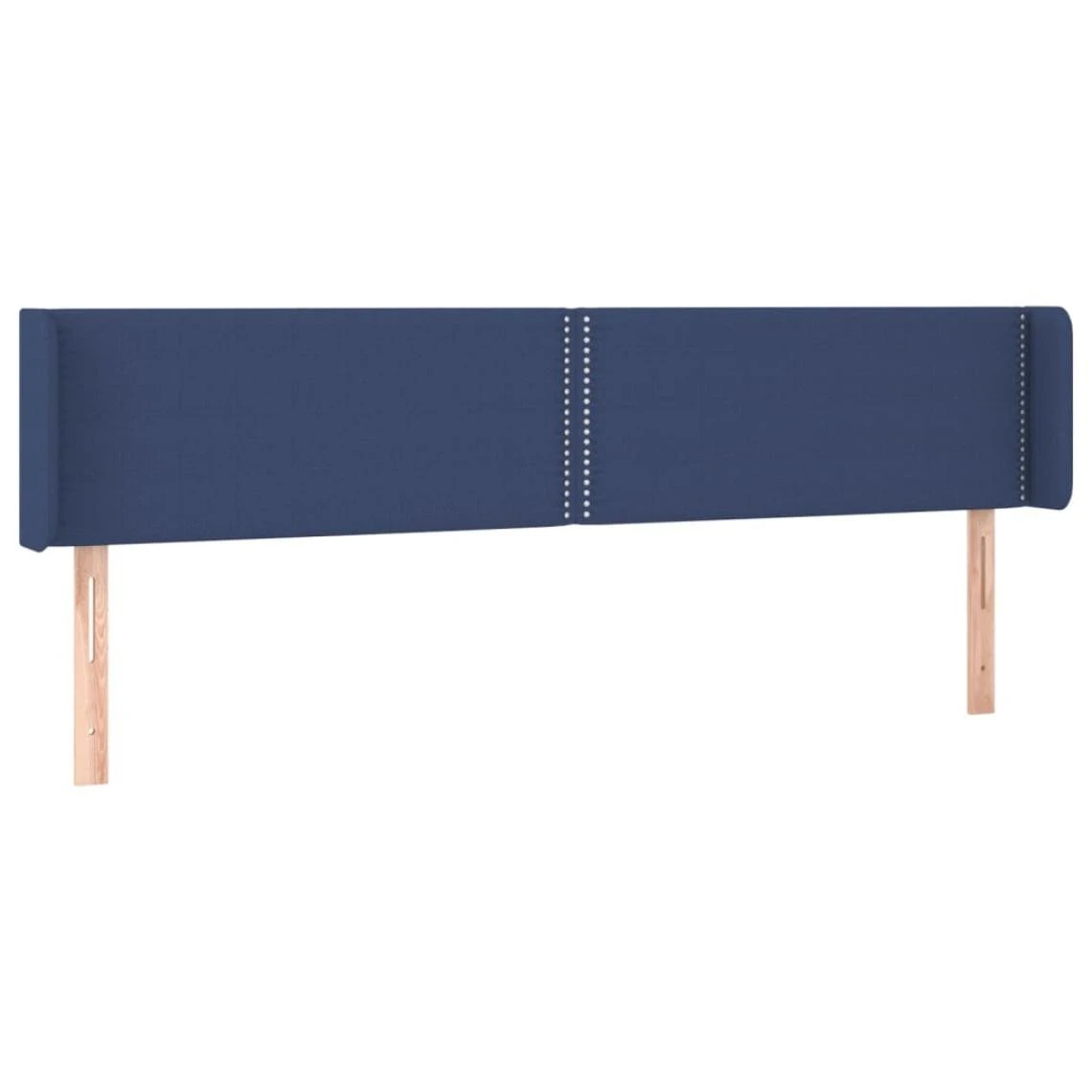 VidaXL TĂȘte De Lit Avec Oreilles Bleu 163x16x78/88 Cm Tissu â Image 2