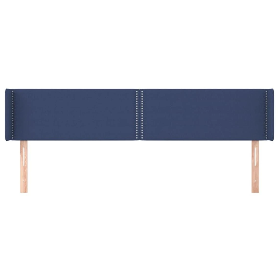 VidaXL TĂȘte De Lit Avec Oreilles Bleu 163x16x78/88 Cm Tissu â Image 3