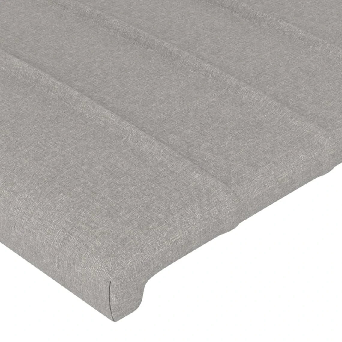 VidaXL TĂȘte De Lit Avec Oreilles Gris Clair 147x23x118/128 Cm Tissu â Image 5