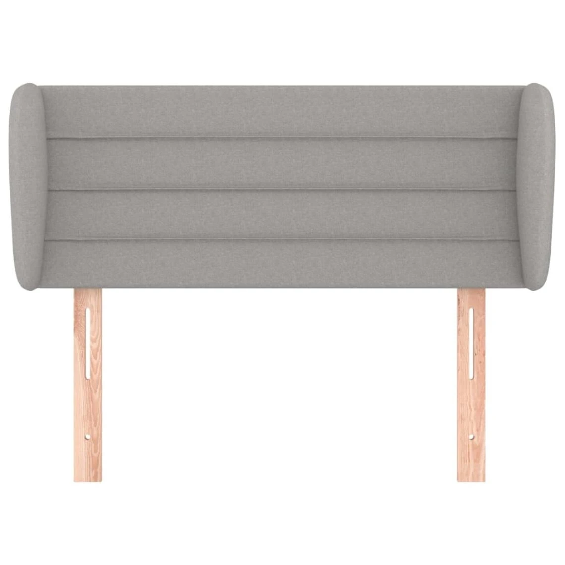 VidaXL TĂȘte De Lit Avec Oreilles Gris Clair 93x23x78/88 Cm Tissu â Image 3