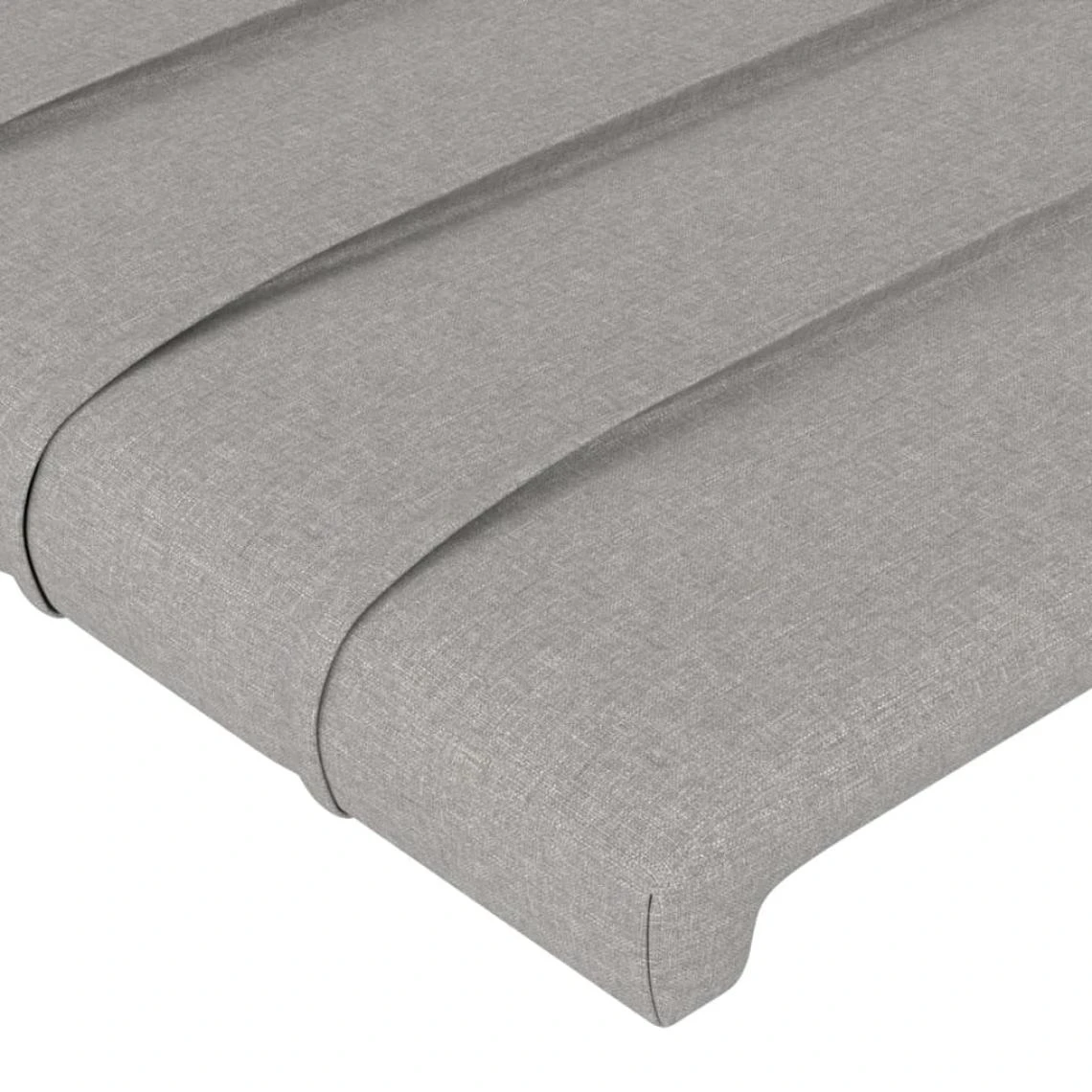 VidaXL TĂȘte De Lit Avec Oreilles Gris Clair 93x23x78/88 Cm Tissu â Image 5