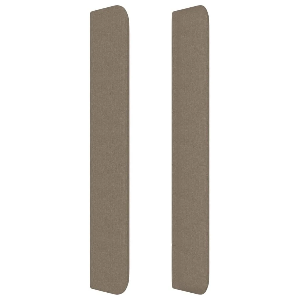 VidaXL TĂȘte De Lit Avec Oreilles Taupe 147x16x118/128 Cm Tissu â Image 4