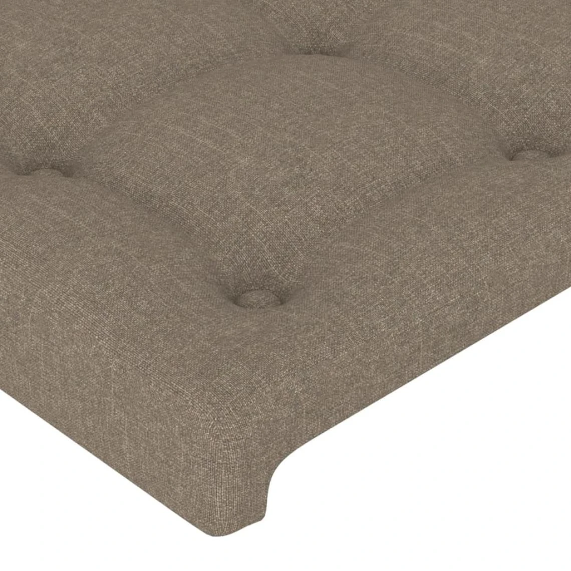 VidaXL TĂȘte De Lit Avec Oreilles Taupe 147x16x118/128 Cm Tissu â Image 5