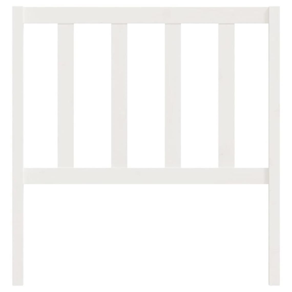 VidaXL TĂȘte De Lit Blanc 106x4x100 Cm Bois Massif De Pin â Image 4