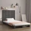 VidaXL Tête De Lit Murale Gris 81x3x91,5 Cm Bois Massif De Pin