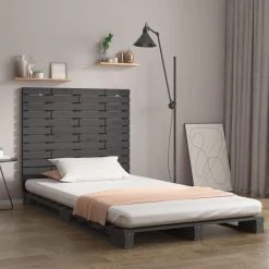 VidaXL Tête De Lit Murale Gris 81x3x91,5 Cm Bois Massif De Pin